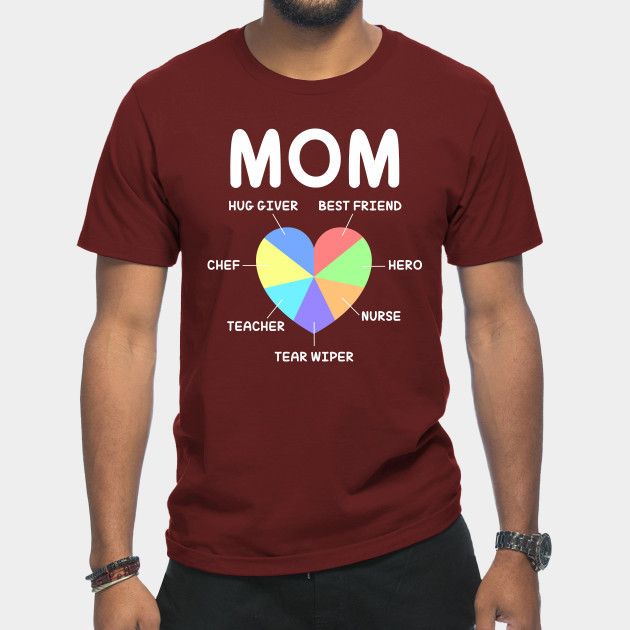 Unisex MOM Heart Printed T-shirt