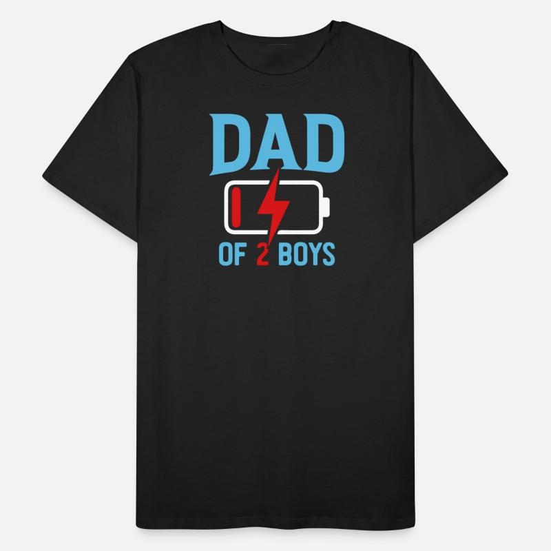 Dad Of Two Boys Funny Father's Day Gift T-Shirt