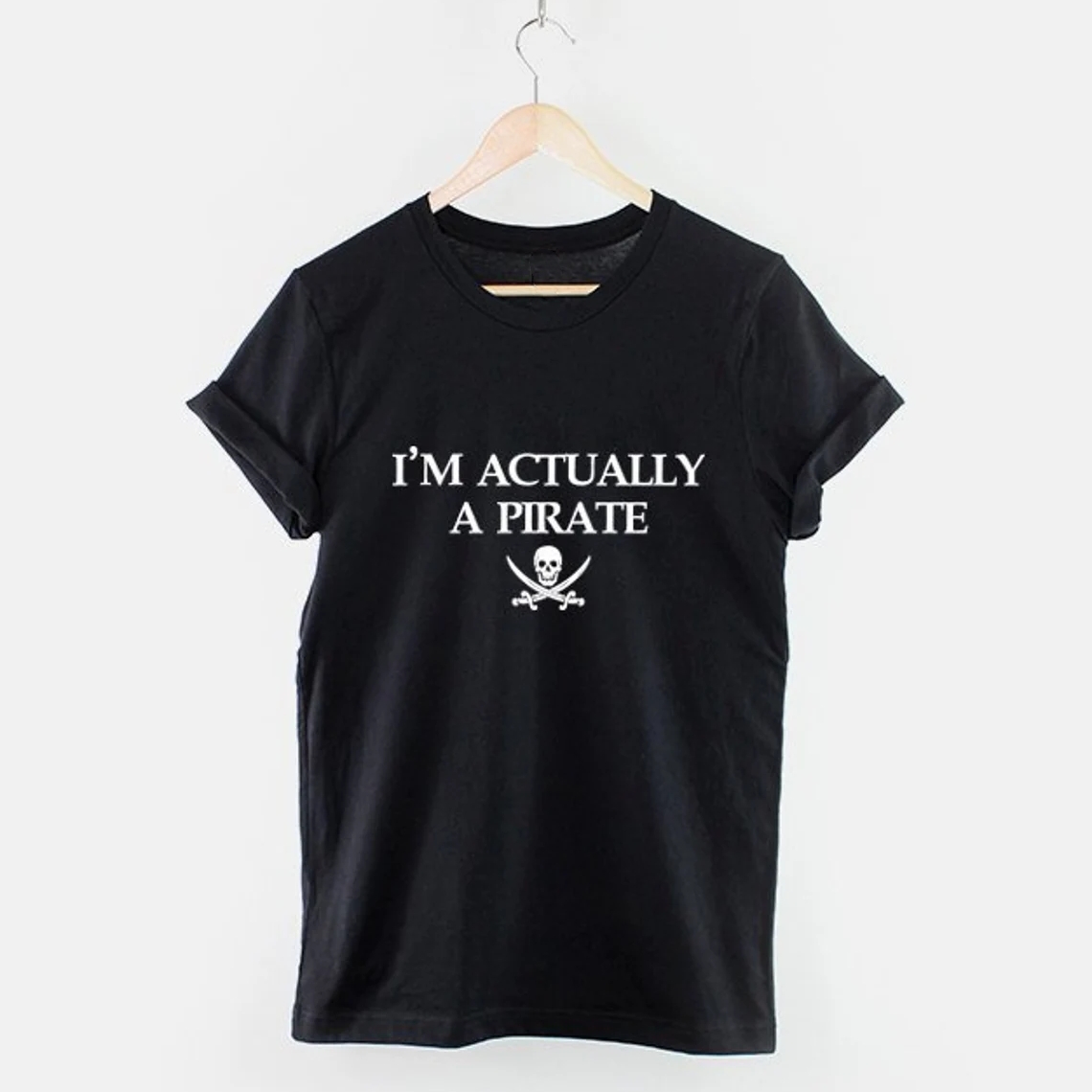 I'm Actually A Pirate Captain Pirate Printed T-Shirt