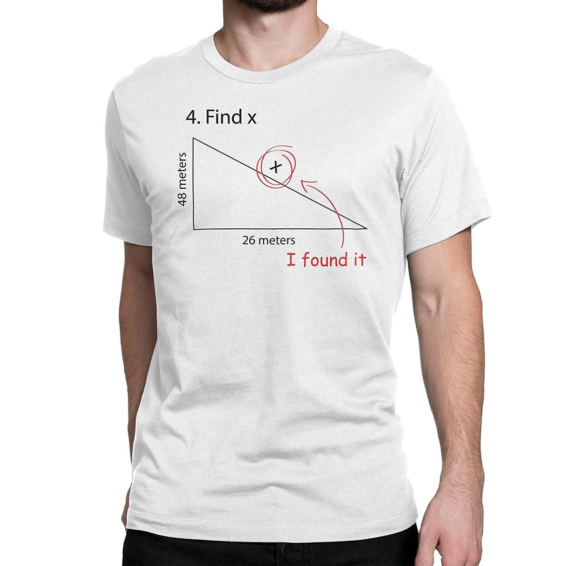 Find X Funny Math Printed T-Shirt