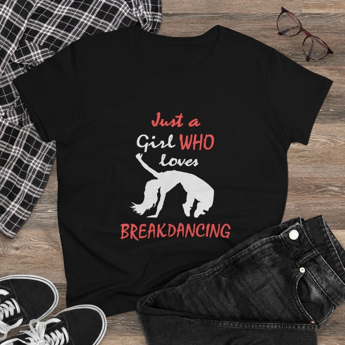 Sport Support Breakdance Just A Girl Who Loves Breakdancing Printed T-Shirt