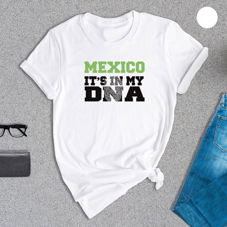 Hispanic Heritage Month Mexico It's In My DNA Printed T-Shirt