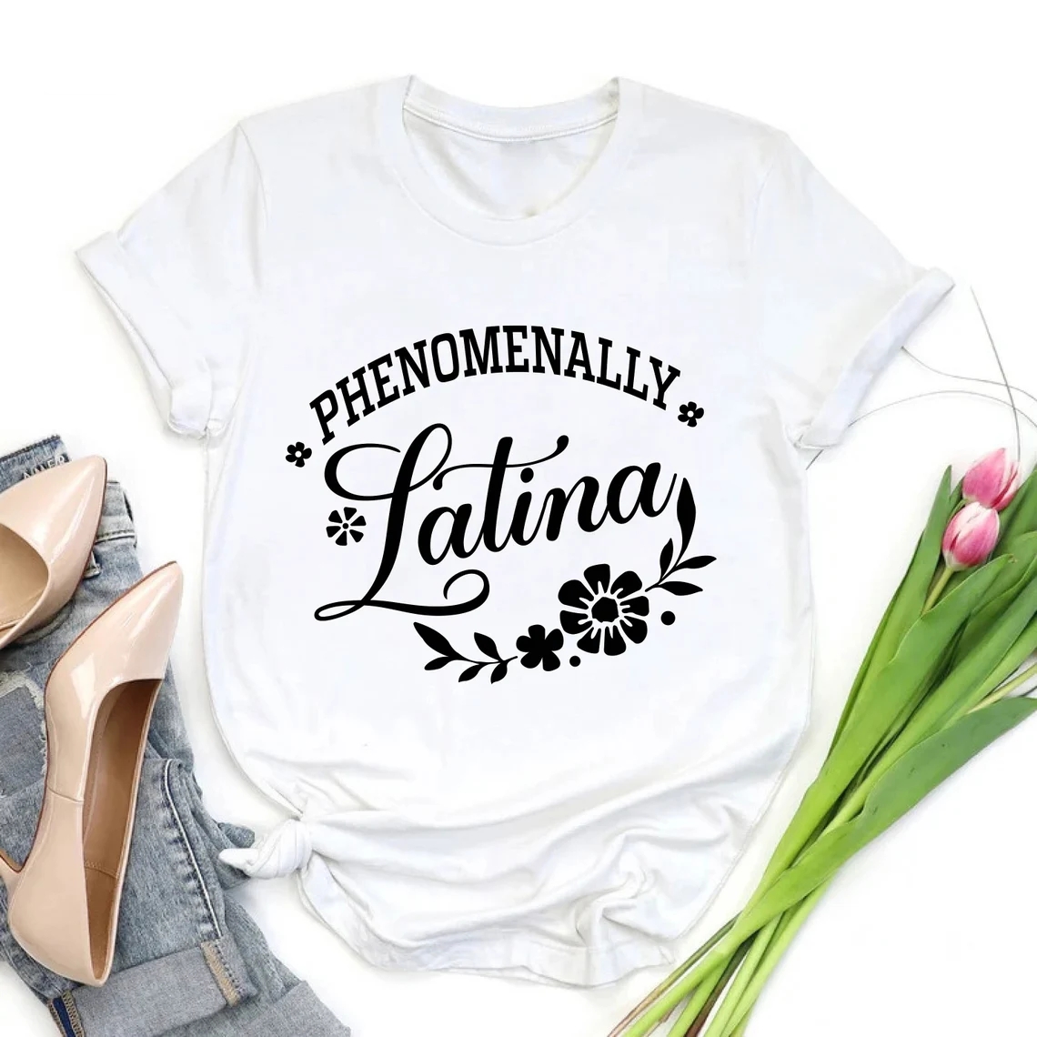 Hispanic Heritage Month Phenomenally Latina Printed T-Shirt