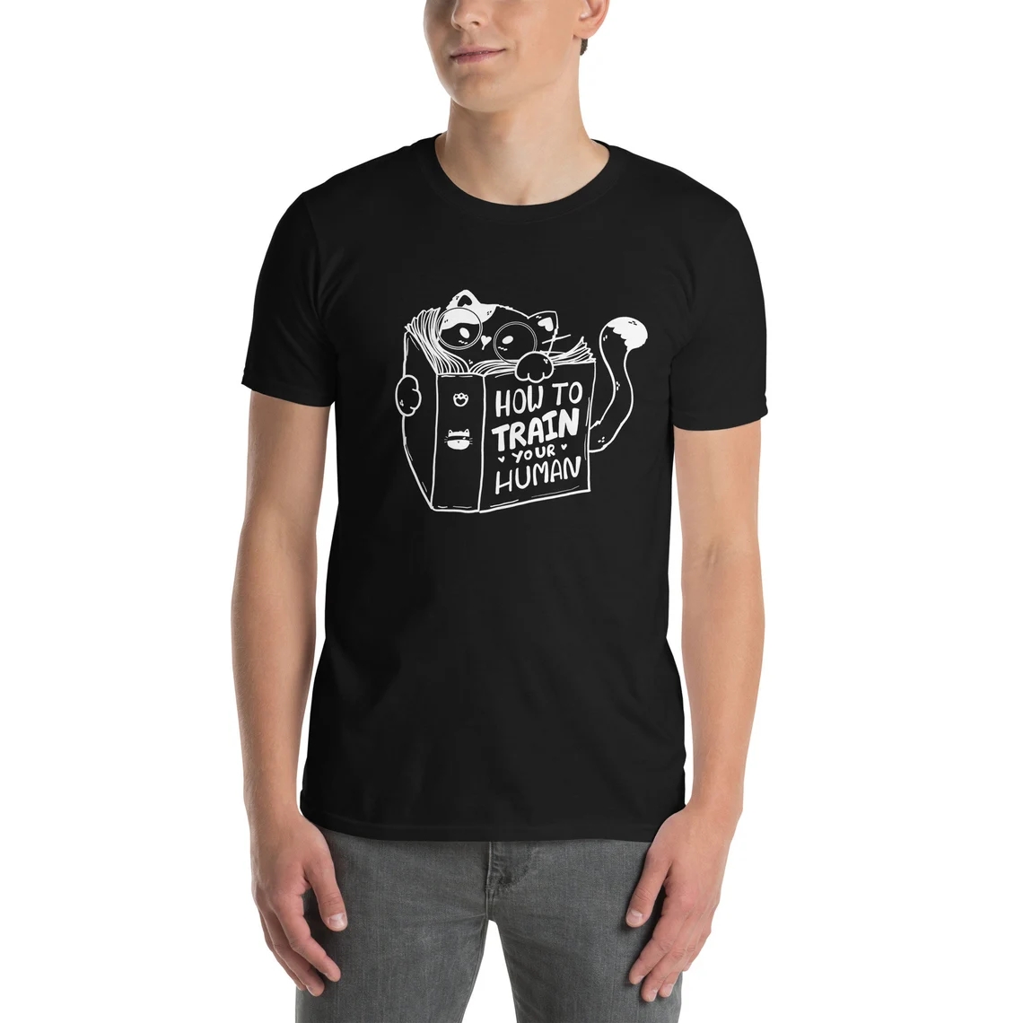 Pet Cat Lover How To Train Your Human Funny T-Shirt