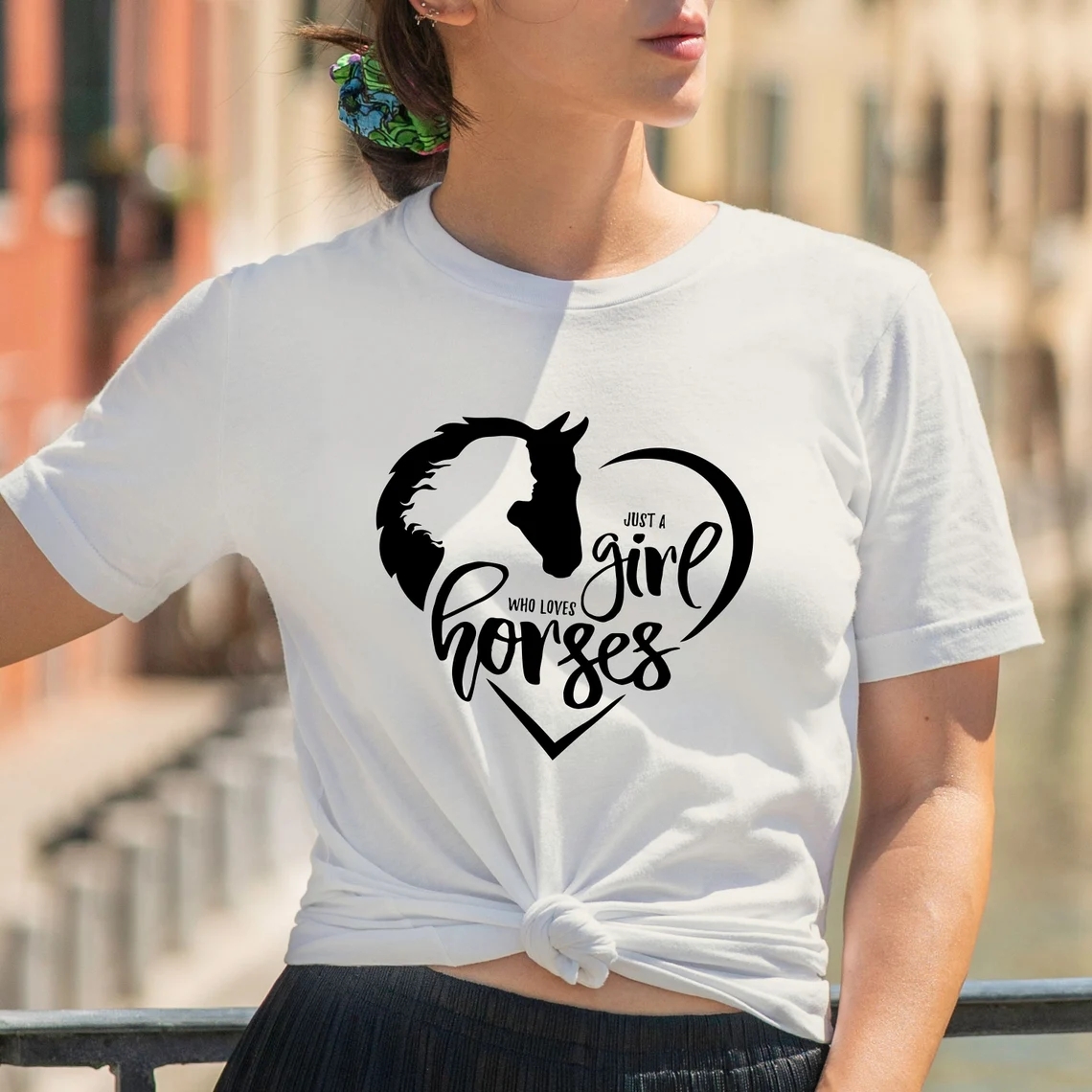 Horse Lover Just A Girl Who Loves Horses I Love Horses Day T-Shirt