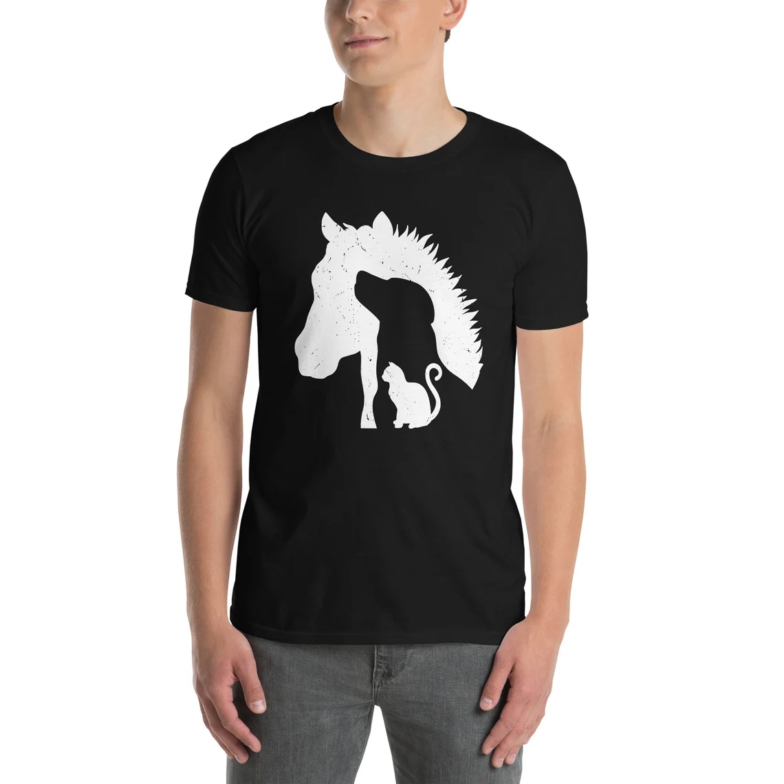 Horse Lover Horse Dog Cat I Love Horses Day T-Shirt
