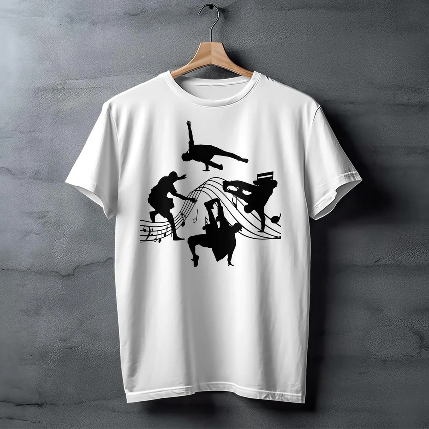 Breakdance Music Note Breakdance Sport Support T-Shirt