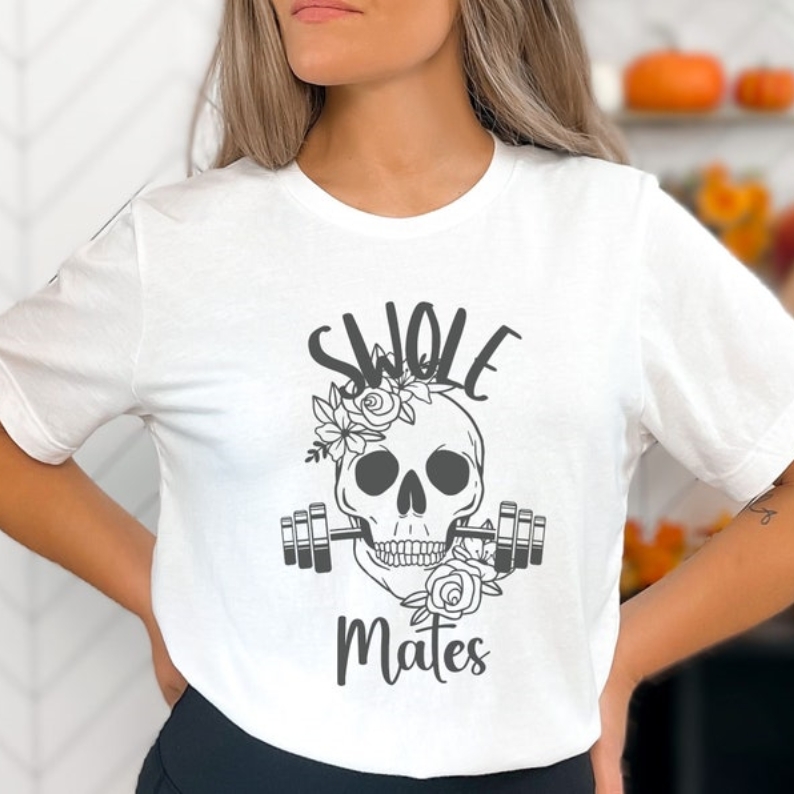 Swole Mates Funny Gym Workout Printed T-shirt