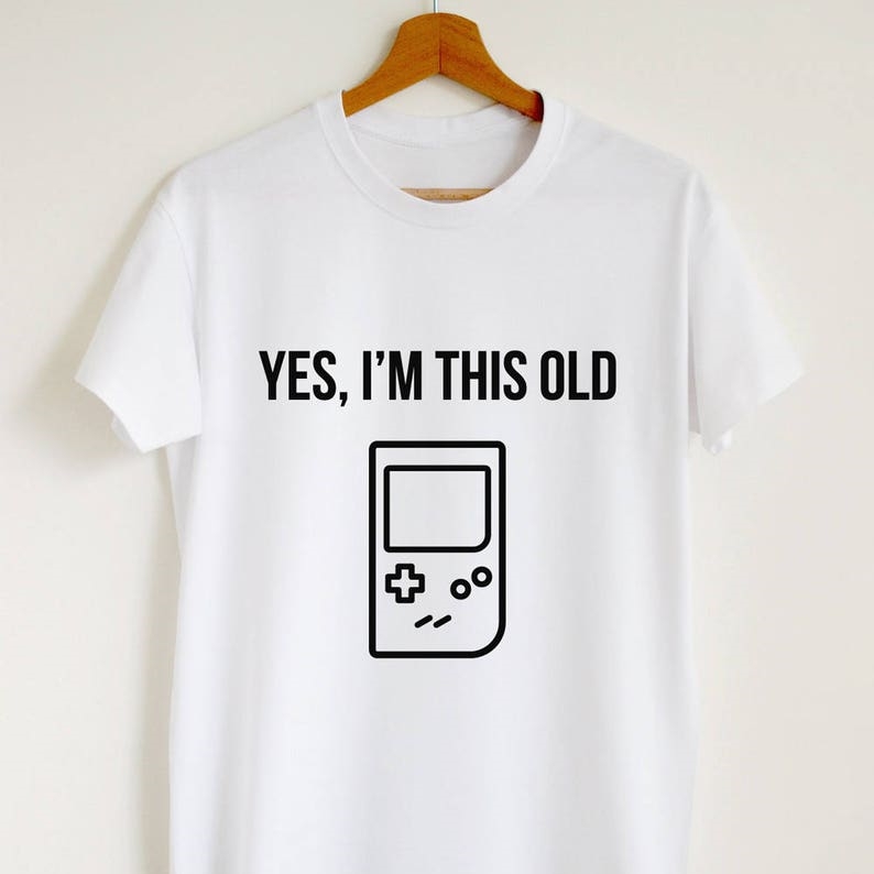 Yes I'm This Old Funny Game Gamer Printed T-shirt