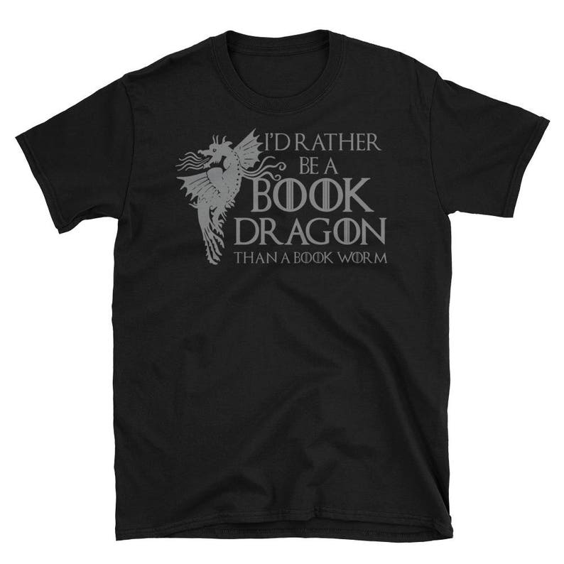 World Book Day I'd Rather Be a Book Dragon Printed T-shirt 