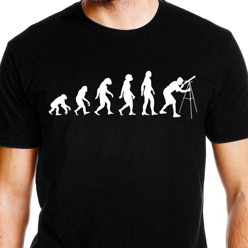 Evolution of Astronomy Amateur Astronomer Printed T-shirt 