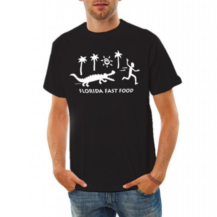 Florida Fast Food Foodie Food Lover Printed T-shirt