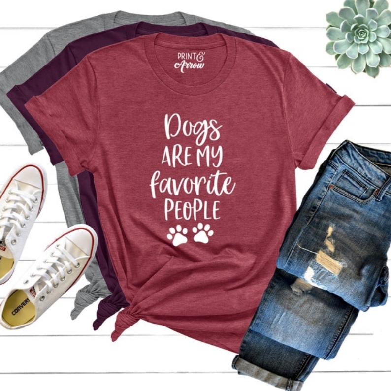 Dogs Are My Favorite People Funny Animal Pet Lover T-shirt