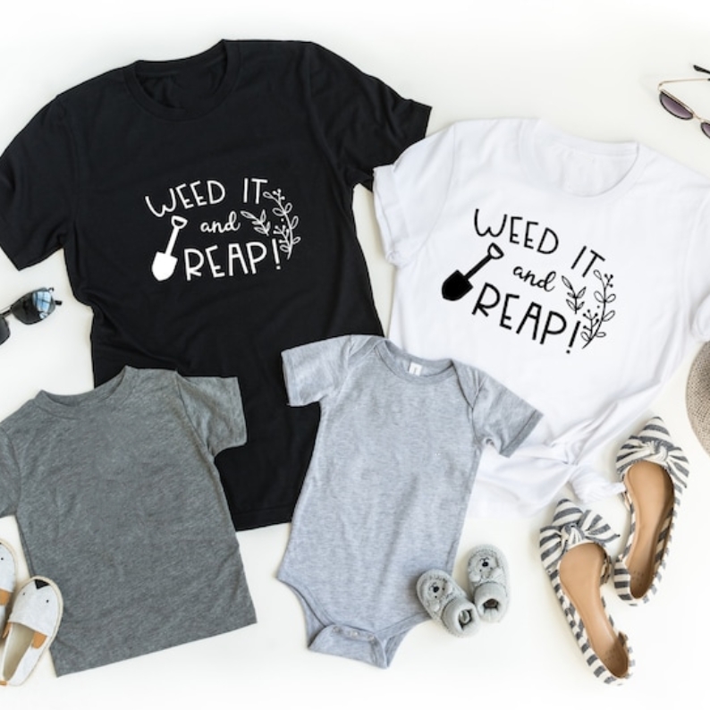 Weed It And Reap Gardening Plant Lover Printed T-shirt 