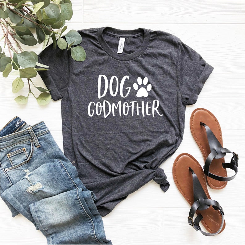 Pet Dog Lover Dog Godmother Paw Printed T-shirt