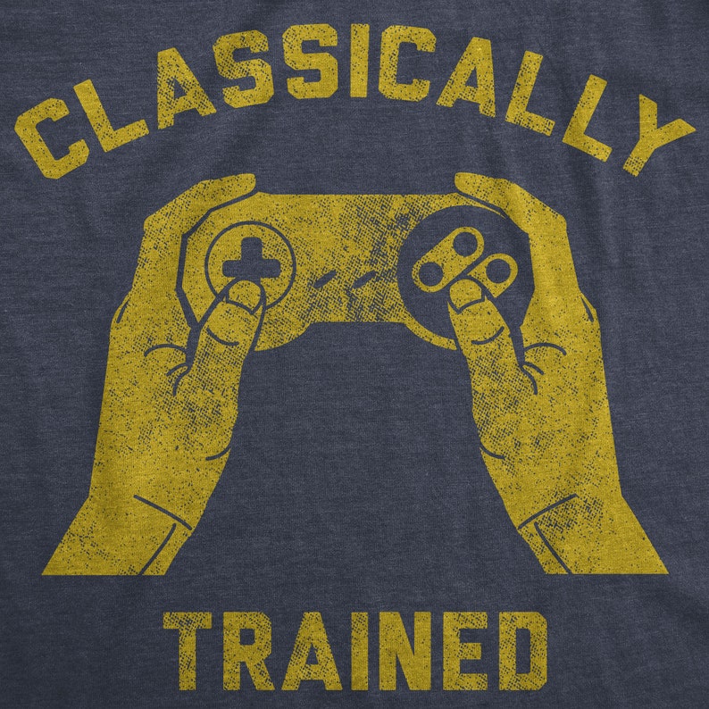 Classically Trained Gamepad Game Gamer Printed T-shirt