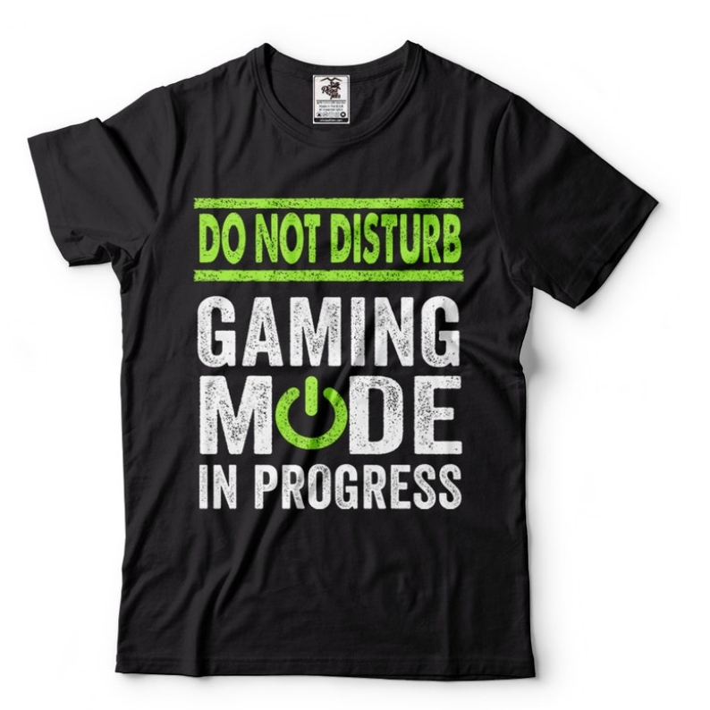 Gaming Mode Is Progress Funny Game Gamer Printed T-shirt