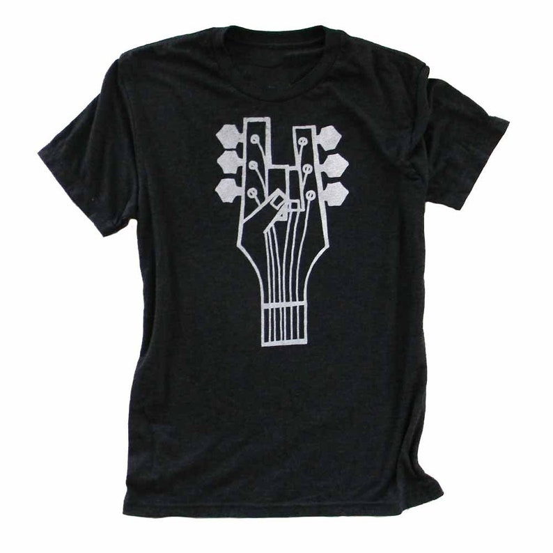 Music Festival Guitar Rock Hand Funny Printed T-shirt 
