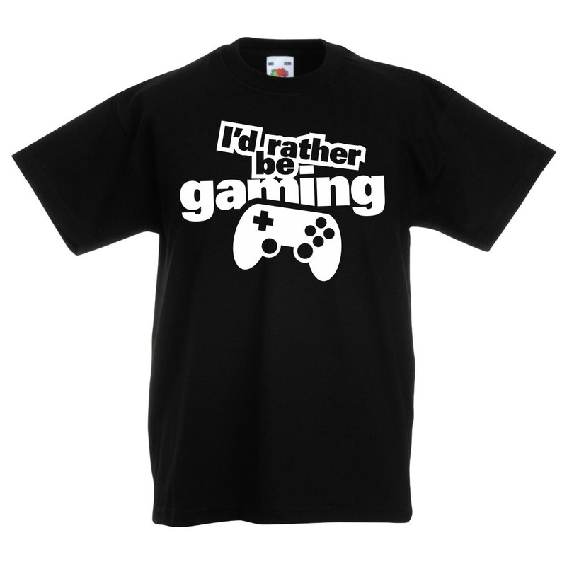 Gamepad I'd Rather Be Gaming Game Gamer Printed T-shirt