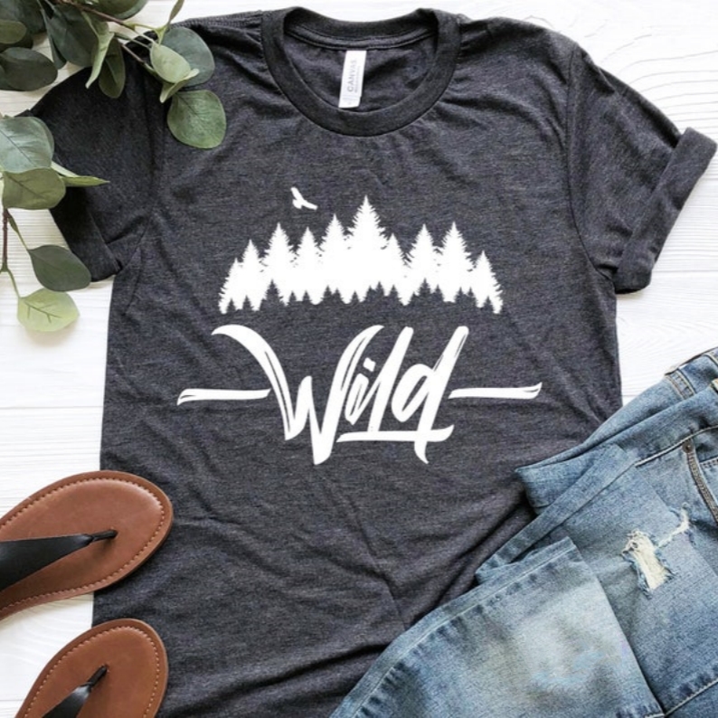 Outdoor Nature Lover Wild Trees Forest Printed T-shirt 