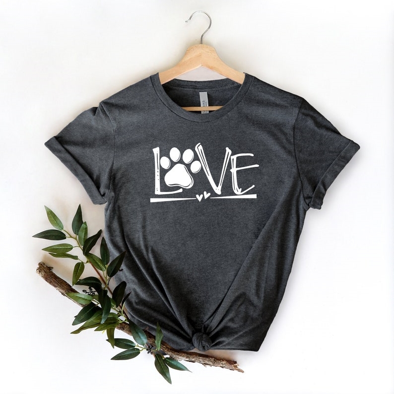 Love Dog Animal Pet Lover Printed T-shirt