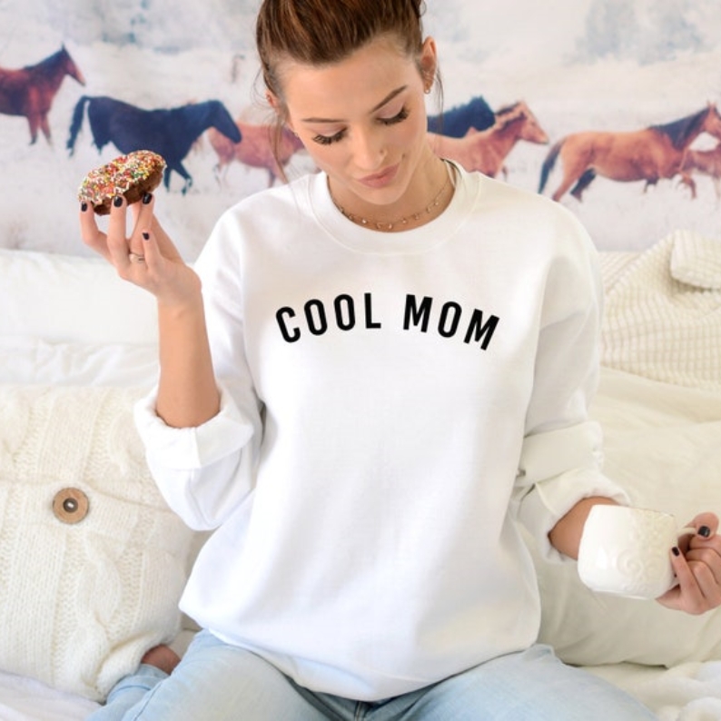 Mother's Day Cool Mom Printed T-shirt