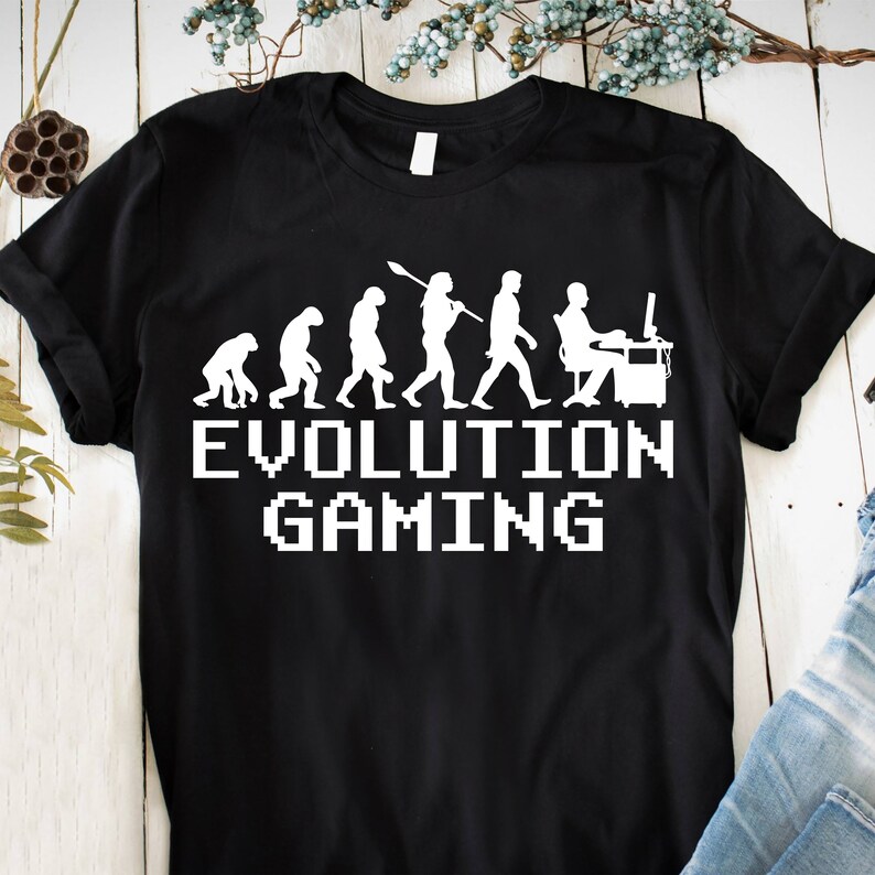 Evolution Gaming Funny Game Gamer Printed T-shirt