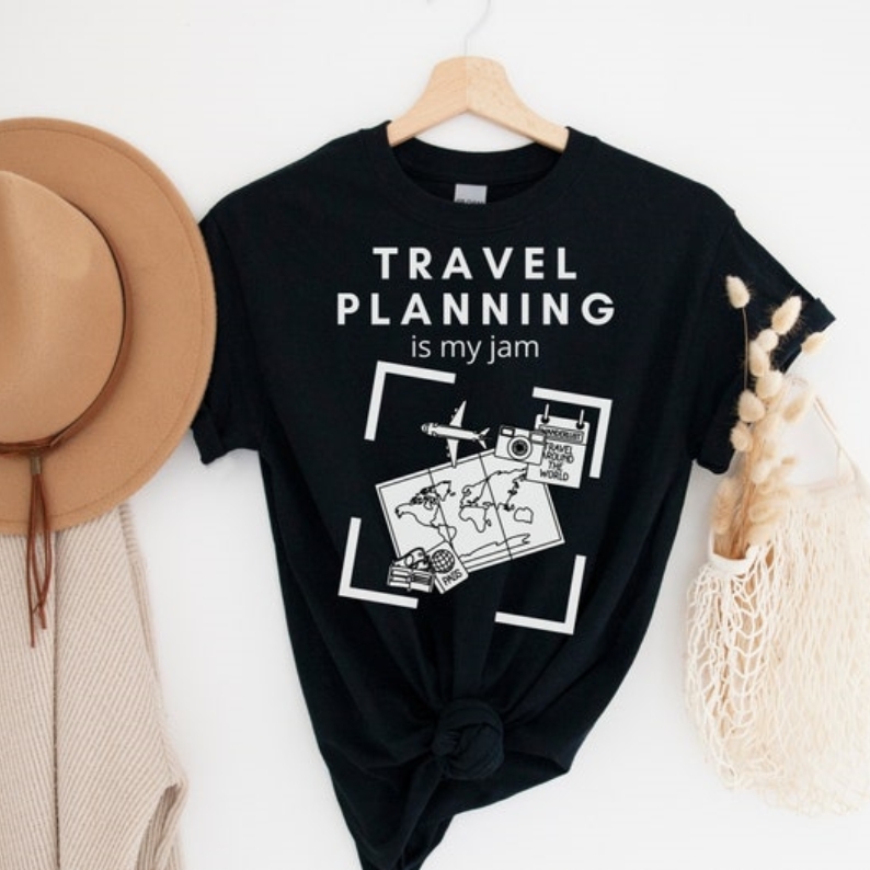 Vacation Travel Lover Travel Planning Is My Jam Printed T-shirt