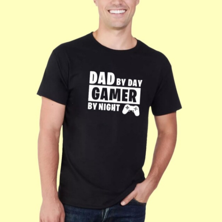 Dad By Day Gamer By Night Funny Game Gamer Father's Day T-shirt
