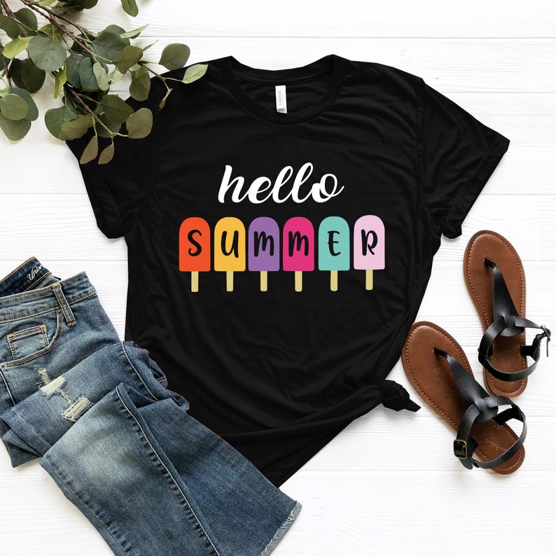 Summer Vacation Travel Lover Hello Summer Printed T-shirt