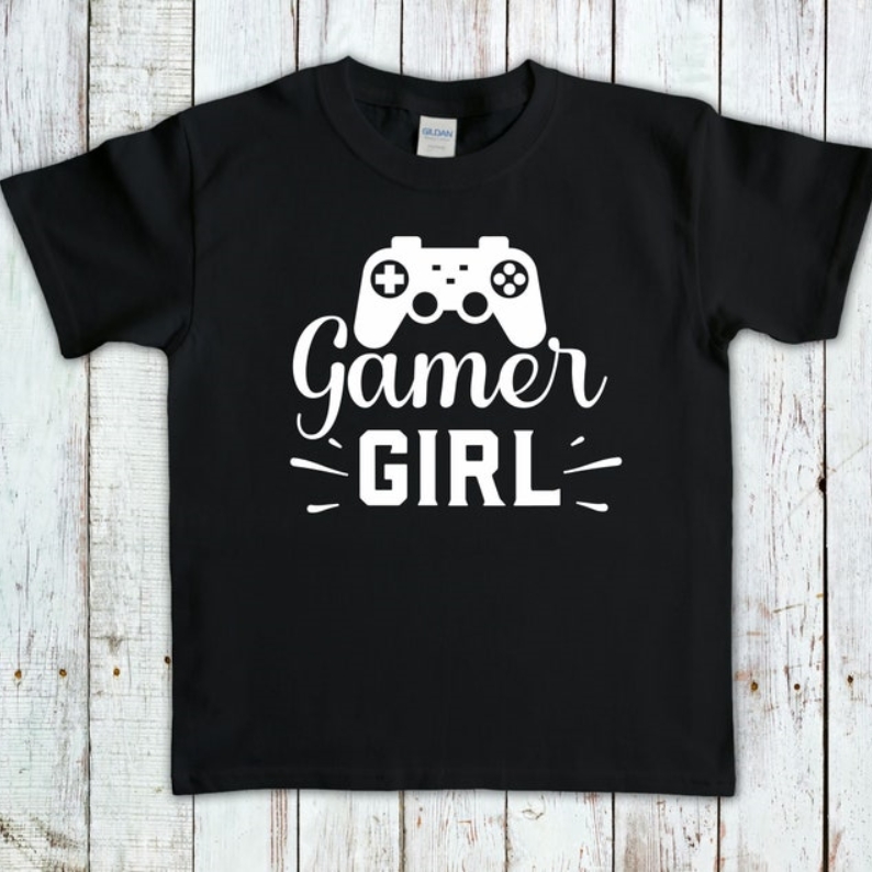 Gamer Girl Gamepad Game Gamer Printed T-shirt