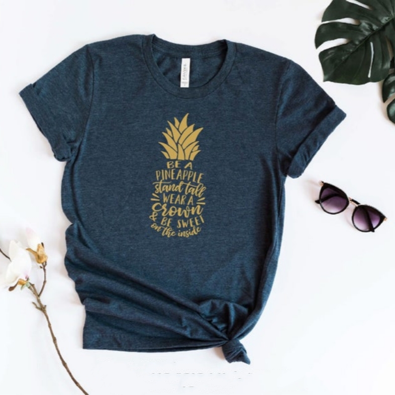 Be a Pineapple Food Lover Foodie Printed T-shirt