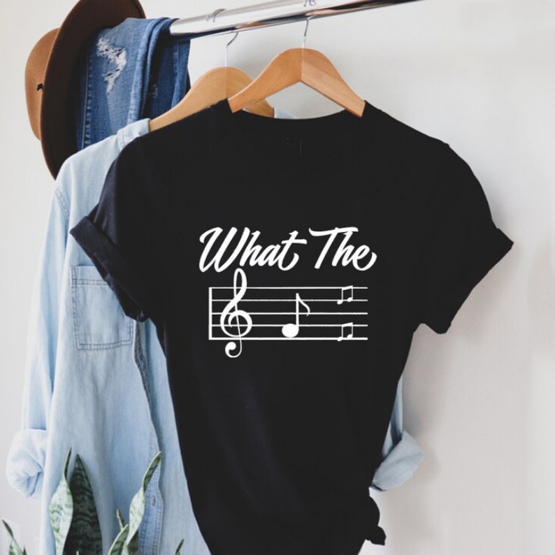 Funny Music Pun What The FA Printed T-shirt 