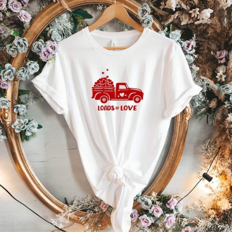Loads of Love Valentine's Day Printed T-shirt 