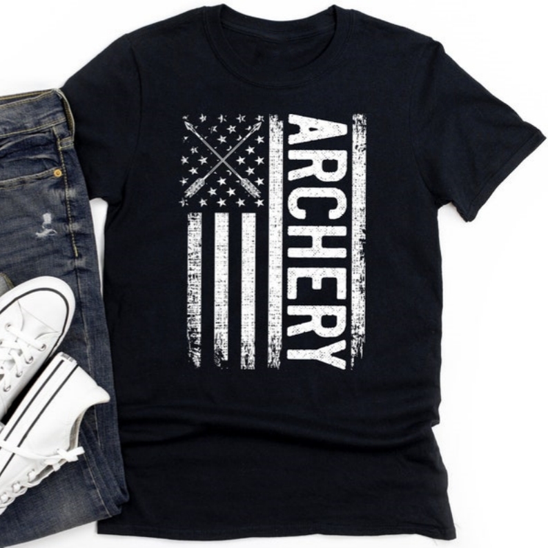 USA Archery Sports Supporter Printed T-Shirt