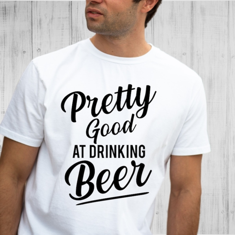 Beer Lover Pretty Good At Drinking Beer Printed T-Shirt