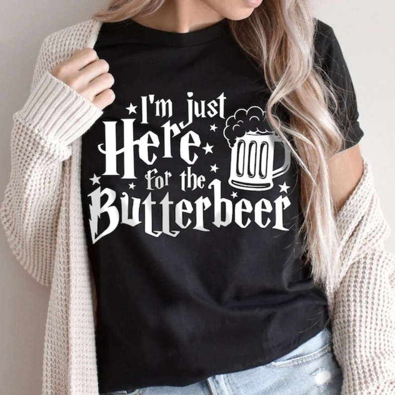 Beer Lover I'm Just Here for the Butterbeer Printed T-Shirt