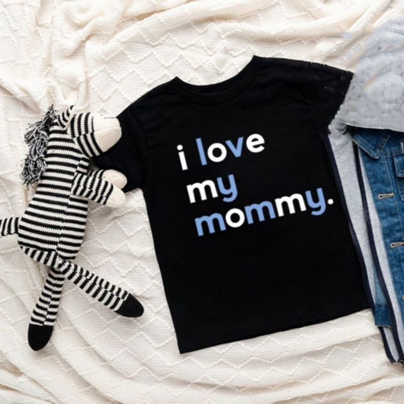 Mother's Day I Love My Mommy Printed T-shirt 