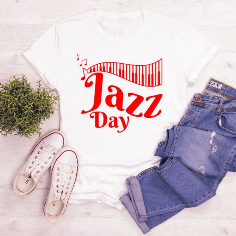 Jazz Day 2024 Music Feastival Printed T-shirt 