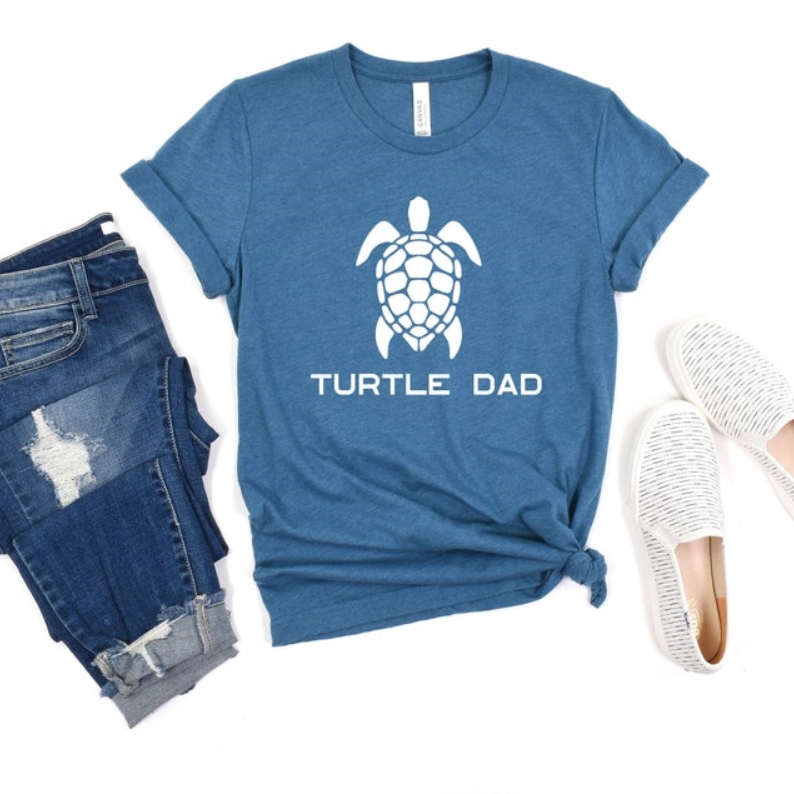 Animal Pet Lover Turtle Dad Printed T-shirt