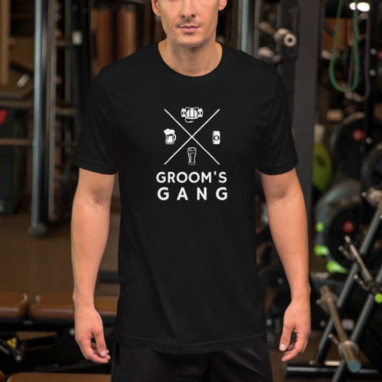 Groom's Gang Bachelor Party Printed T-shirt
