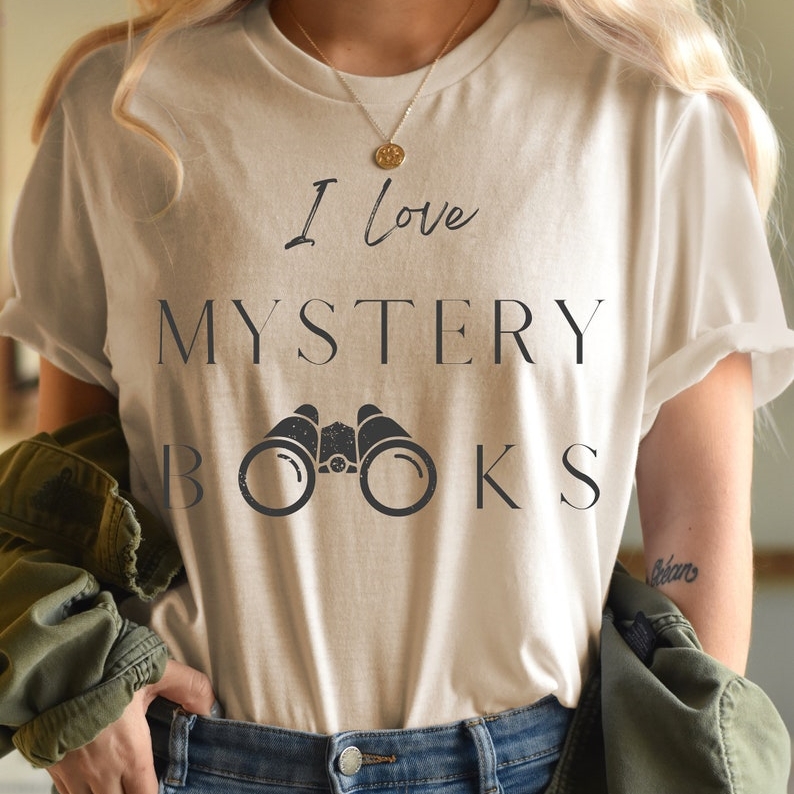 I Love Mystery Books Mystery Lover Printed T-shirt 