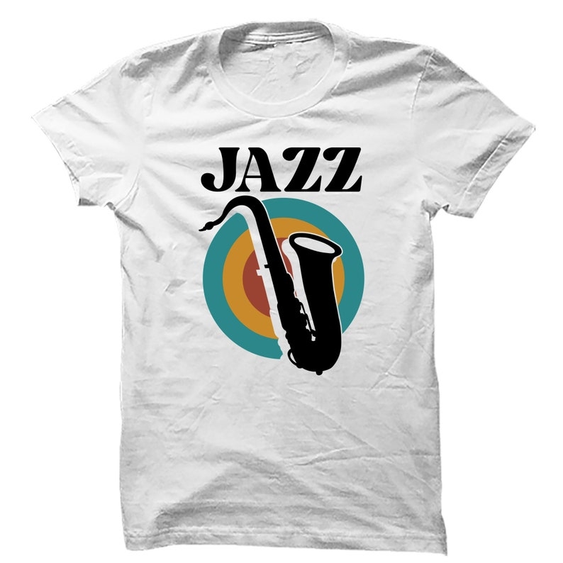 Jazz Music Festival Saxophone Sax Printed T-shirt 