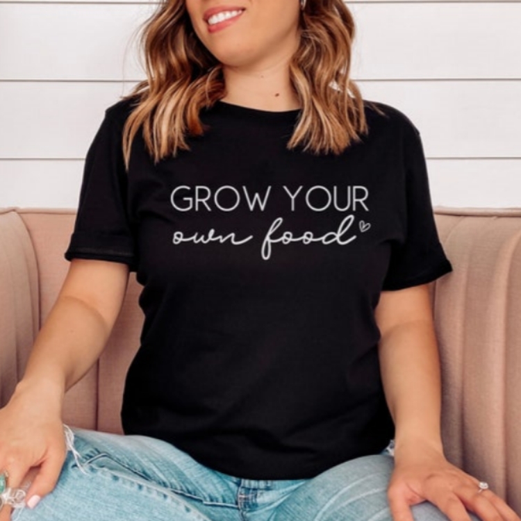 Gardening Plant Lover Grow Your Own Food Printed T-shirt 