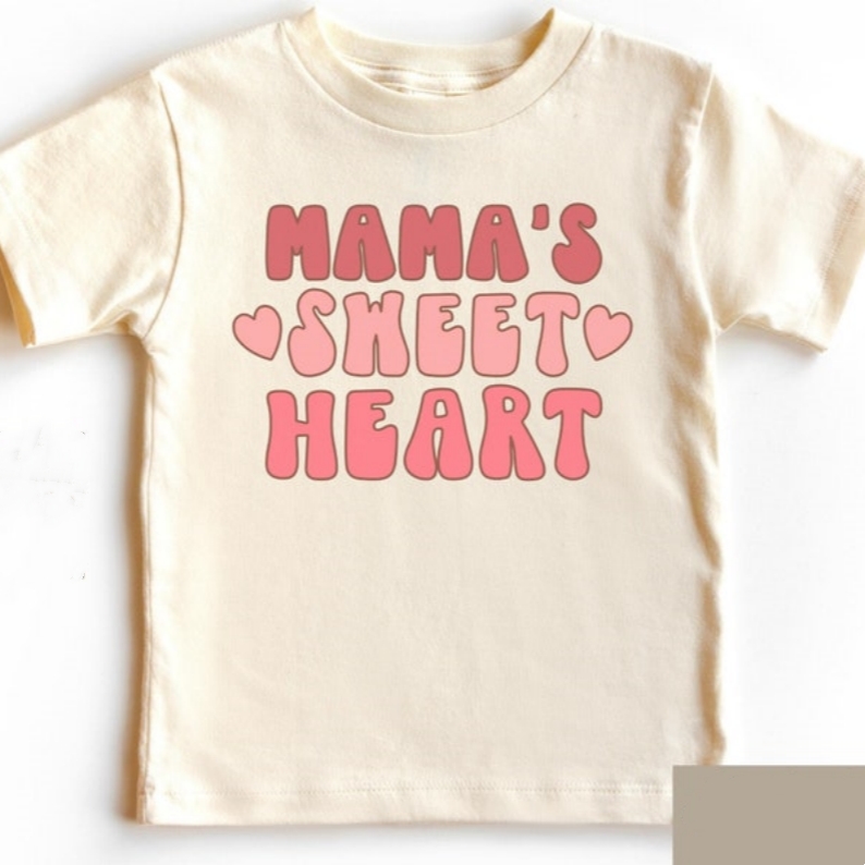 Mama's Sweet Heart Valentine's Day Printed T-shirt 
