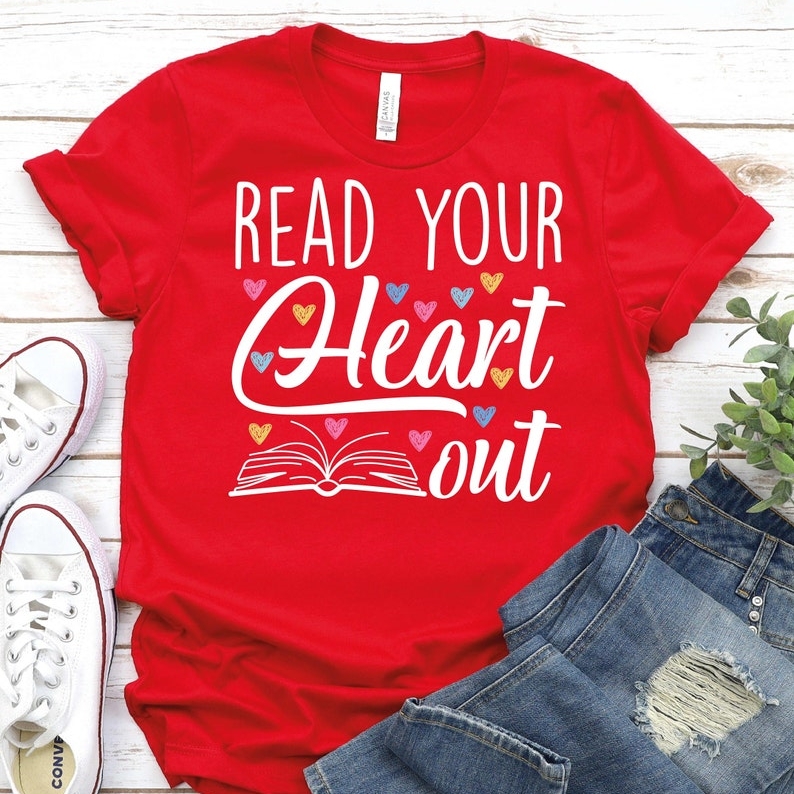 World Book Day Read Your Heart Out Printed T-shirt 