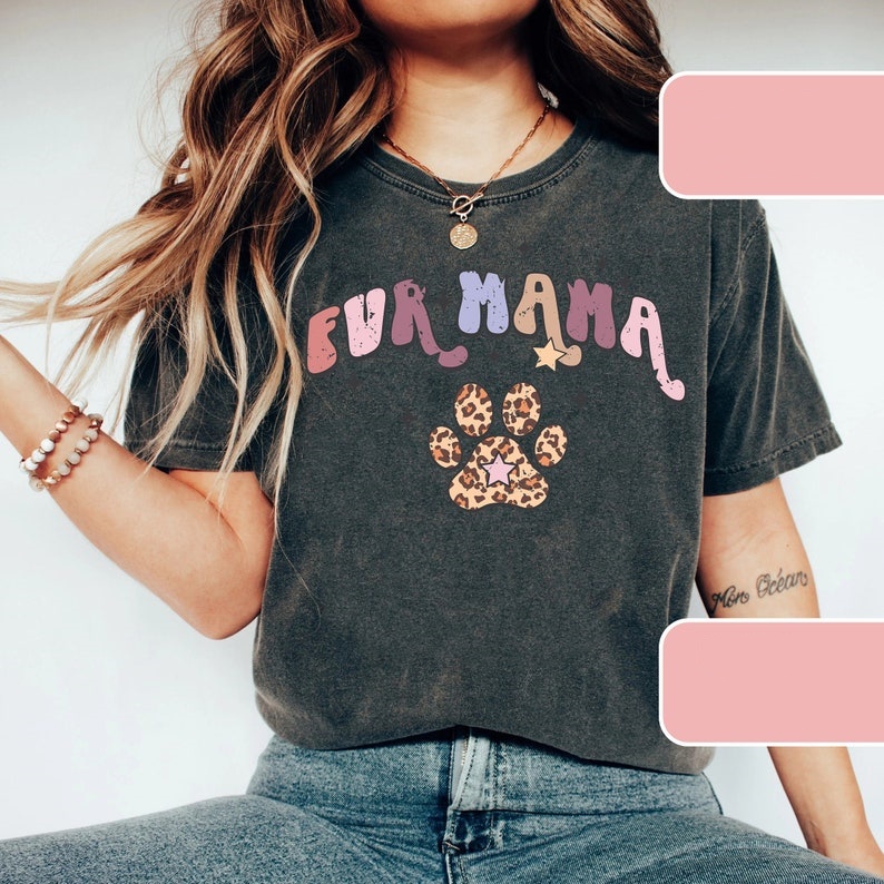 Fur Mama Pet Dog Lover Printed T-shirt
