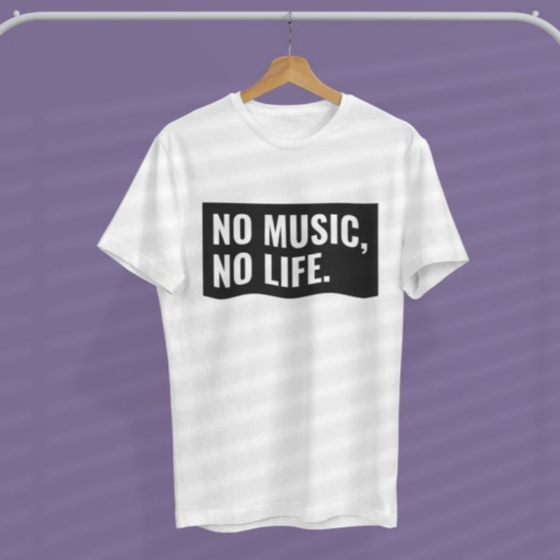 Music Festival No Music No Life Printed T-shirt 