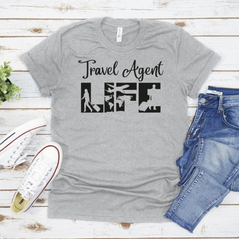 Vacation Travel Lover Travel Agent Life Printed T-shirt