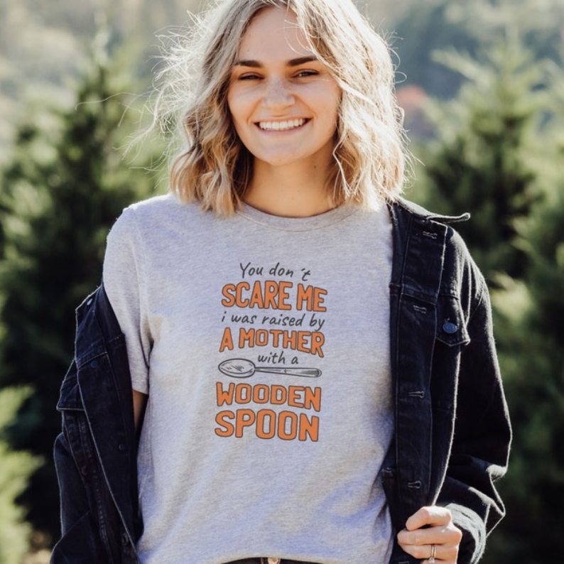 Mother's Day Thankful Words Printed T-shirt 